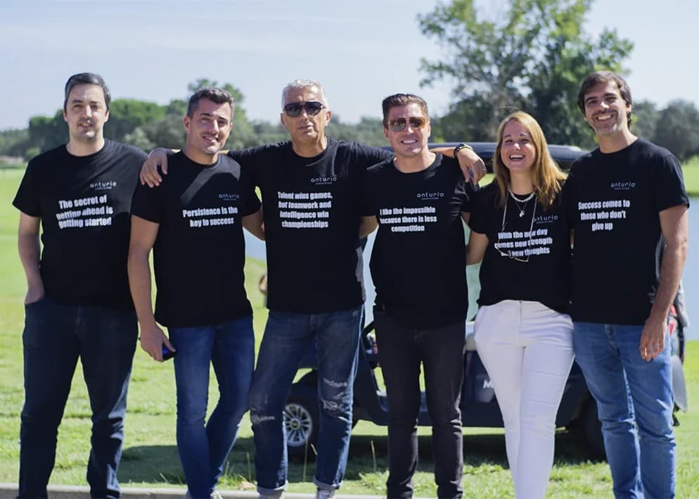 Anturio leaders at an internal event